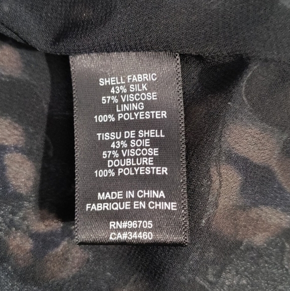 Rebecca Taylor Flounced Cheetah Print Silk Blend Fabric Dress Size 12 - Picture 10 of 10